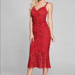 Marciano red lace dress